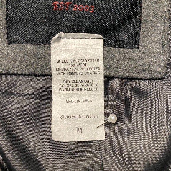 Yoki New York Outerwear Collection Peacoat Jacket Double Breasted Size M Gray - Picture 8 of 8